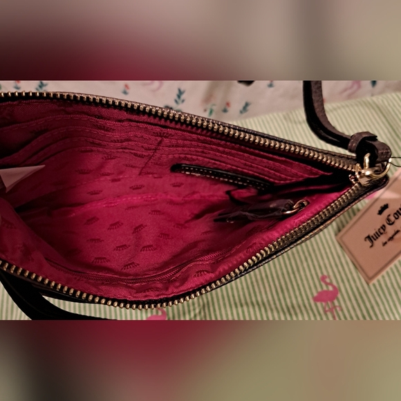 NWT Y2K Juicy Couture Rainbow Metallic Large 2 Pocket Wristlet Clutch Purse Bag - Picture 3 of 10